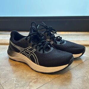 ASICS Black and White Athletic Shoes